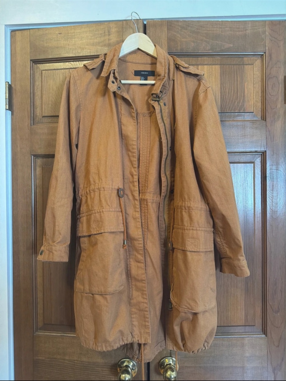 Forever 21 Rust Utility Trench Coat
